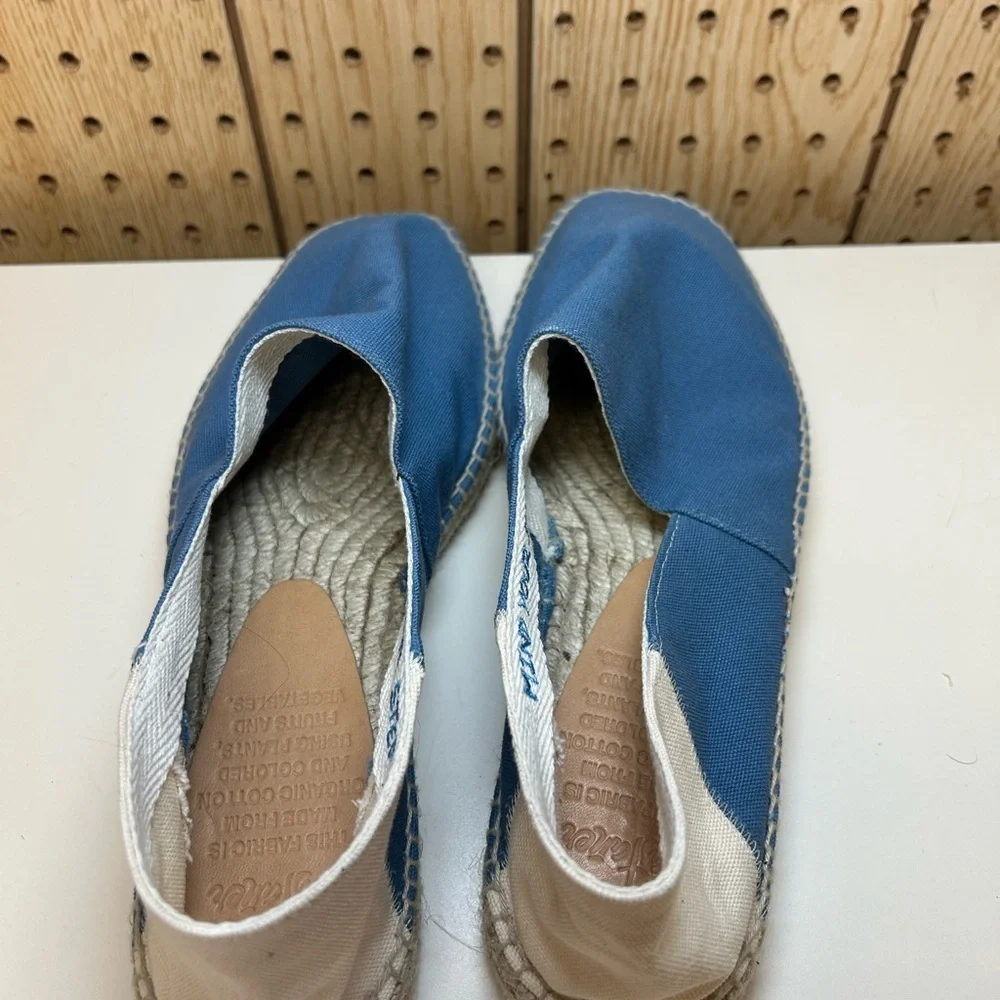 Castañer Blue Canvas Espadrille Slip-Ons